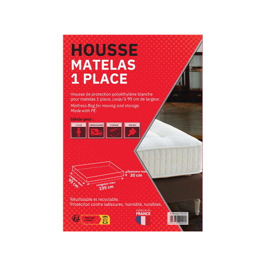 Housse matelas 1 place